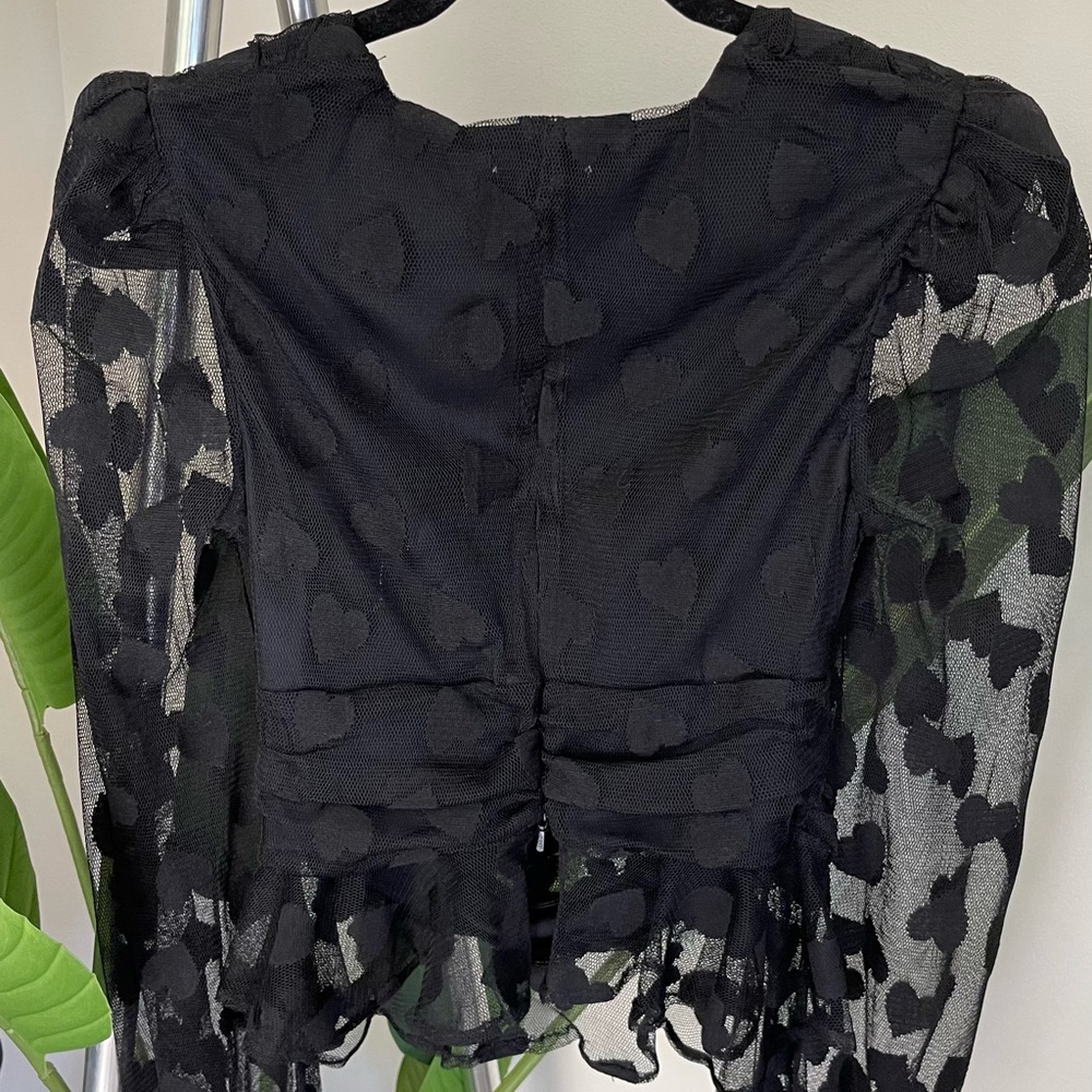 Black LPA blouse with cutout - Picture 2 of 2